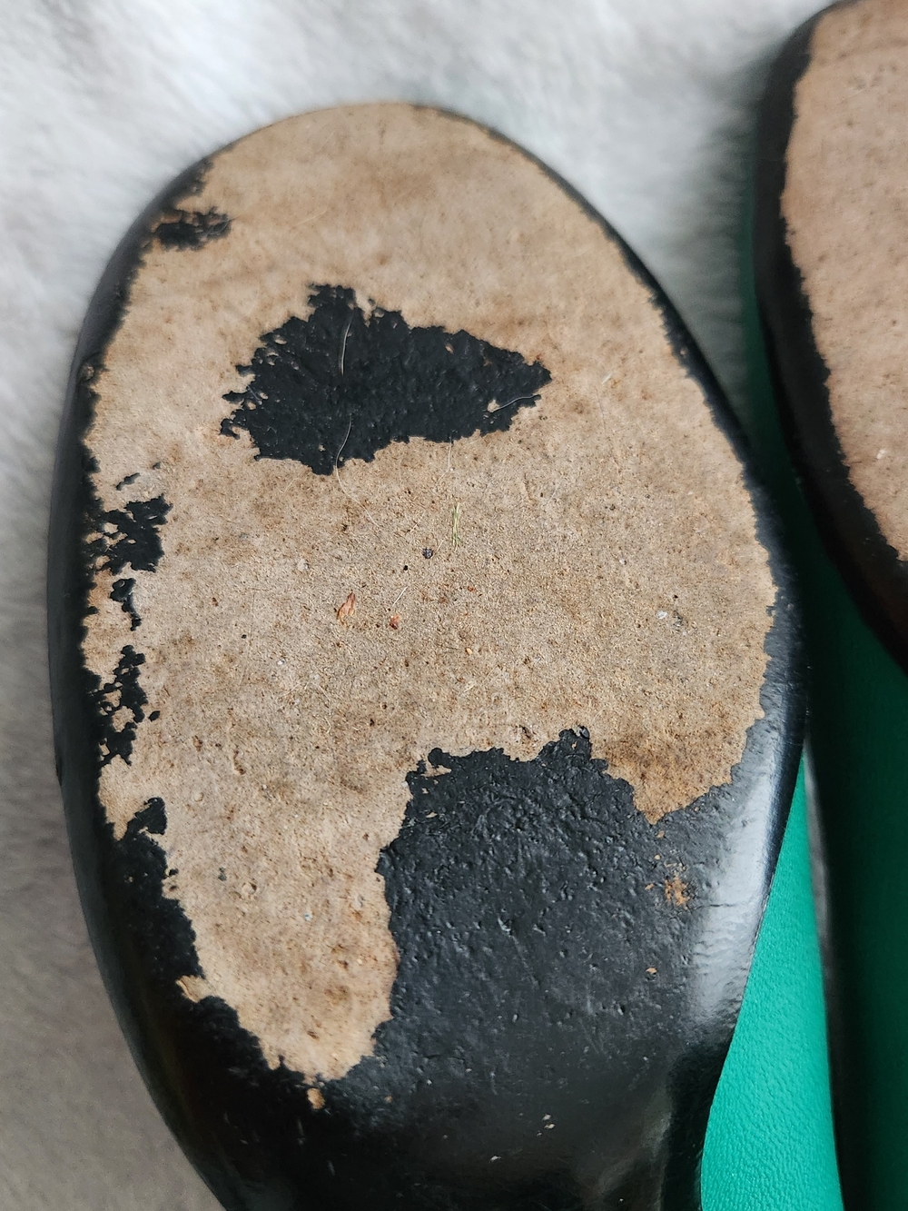 Vintage Gucci Green Leather High Heels Pumps Round Toe Shoes Size 38 US 8 - Picture 11 of 16